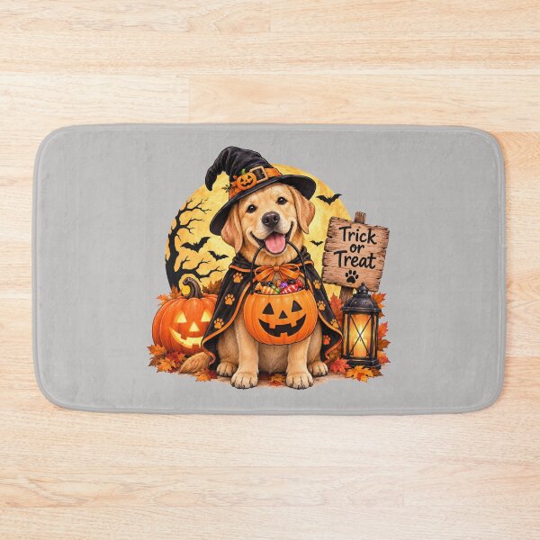 Item preview, Halloween Golden Labrador Trick or Treat - Cute Witch Dog designed and sold by Nature's Palette.