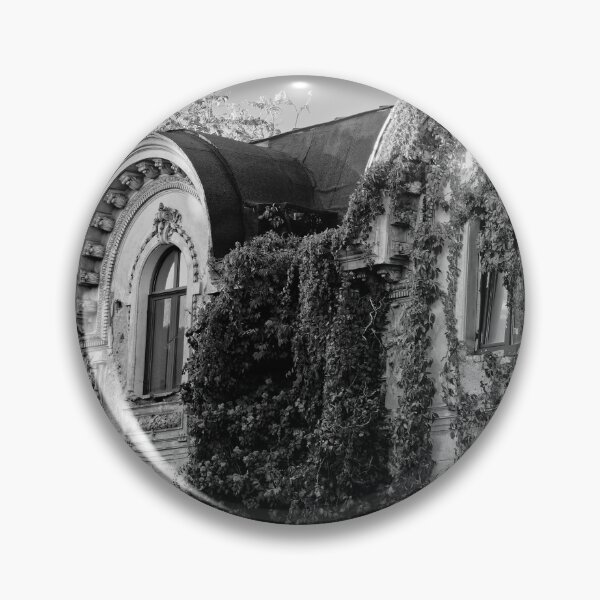 Item preview, Ivy-Covered Abandoned Building B&W designed and sold by Rabee Khalil Photography.