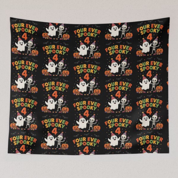 Item preview, Four Ever Spooky Halloween 4th Birthday Funny Ghost designed and sold by Redgiant87x.