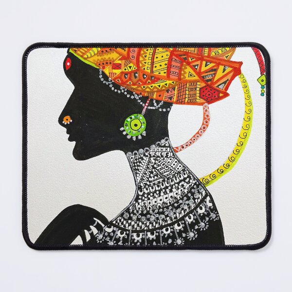 Item preview, Ornate Headwrap – Elegant Silhouette Woman Art designed and sold by NJArtCorner.