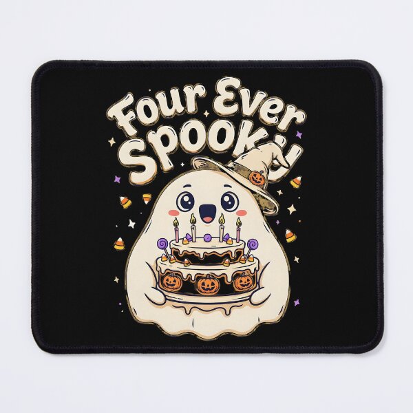 Item preview, Four Ever Spooky Funny Ghost Halloween Birthday Party designed and sold by Redgiant87x.