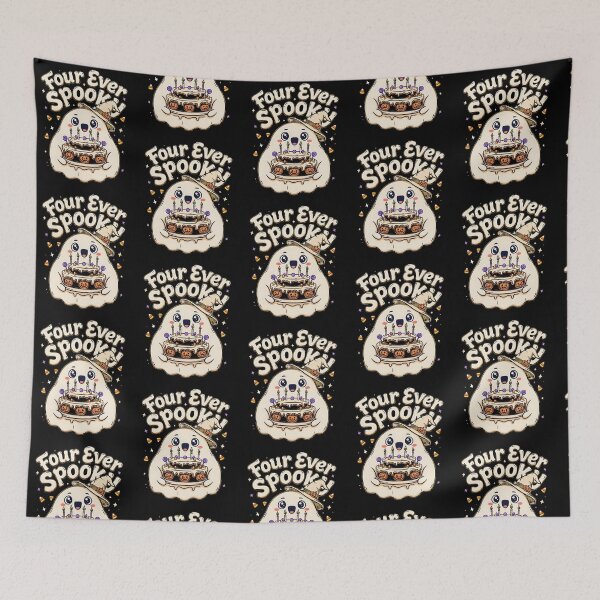 Item preview, Four Ever Spooky Funny Ghost Halloween Birthday Party designed and sold by Redgiant87x.