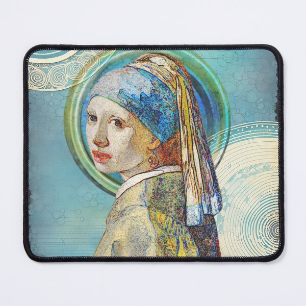 Item preview, Girl with a Pearl Earring - Modern Abstract Vermeer Remix designed and sold by ZJDesignsArt.