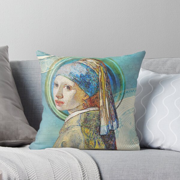 Item preview, Girl with a Pearl Earring - Modern Abstract Vermeer Remix designed and sold by ZJDesignsArt.