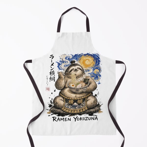 Item preview, Ramen Yokozuna sumo sloth eating ramen designed and sold by JessArty ⭐⭐⭐⭐⭐.