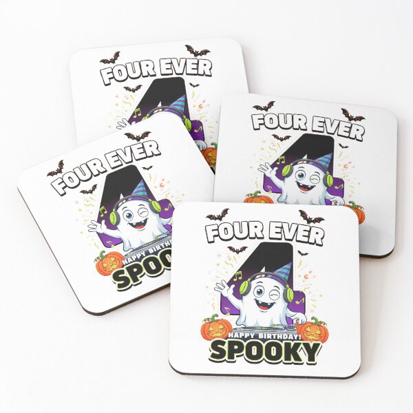 Item preview, Four Ever Spooky 4th Birthday Halloween Funny Ghost designed and sold by Redgiant87x.