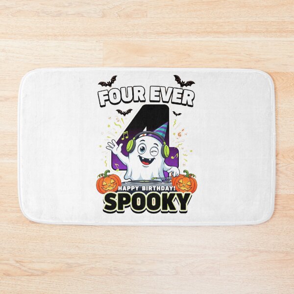 Item preview, Four Ever Spooky 4th Birthday Halloween Funny Ghost designed and sold by Redgiant87x.