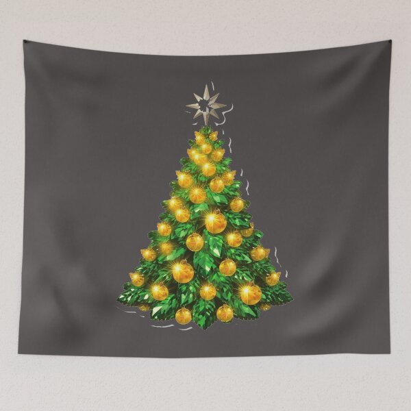 Item preview, Christmas Tree with Golden Ornaments Design designed and sold by MargaretPolanco.