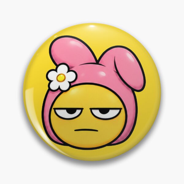 Item preview, Cute Pink Bunny judging Emoji designed and sold by FarieArt.