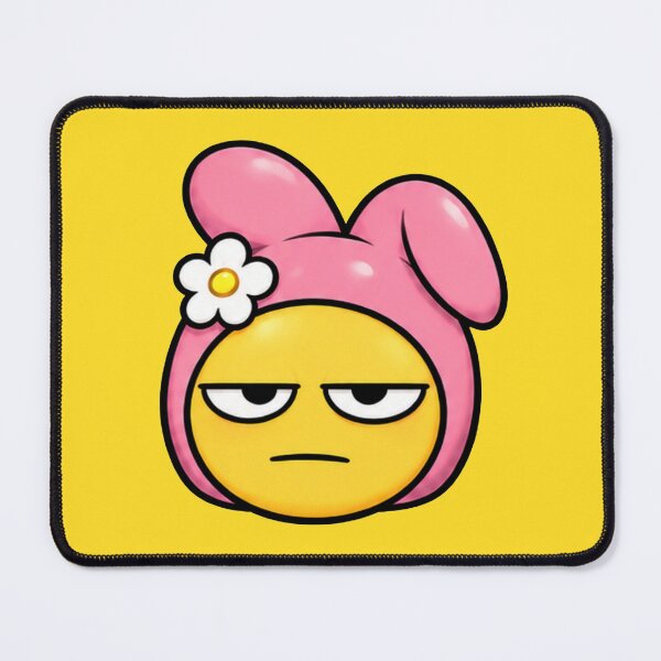 Item preview, Cute Pink Bunny judging Emoji designed and sold by FarieArt.