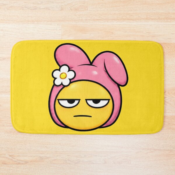Item preview, Cute Pink Bunny judging Emoji designed and sold by FarieArt.