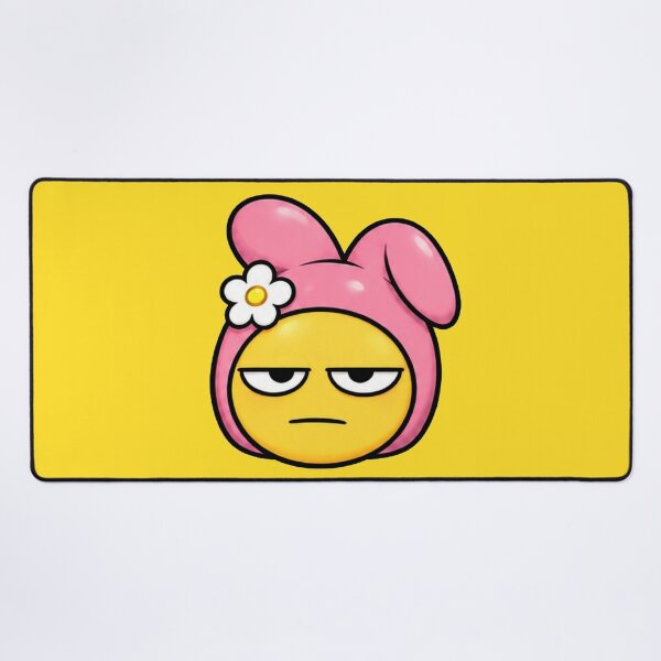 Item preview, Cute Pink Bunny judging Emoji designed and sold by FarieArt.