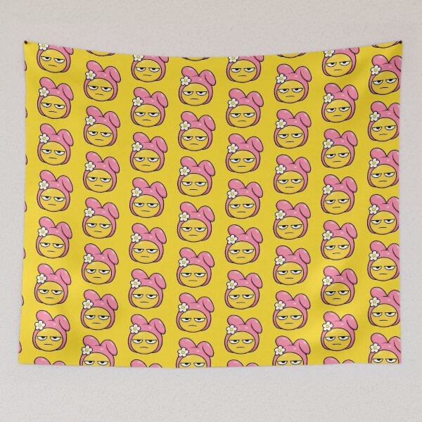 Item preview, Cute Pink Bunny judging Emoji designed and sold by FarieArt.