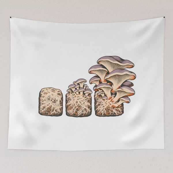 Item preview, Home Mushroom Grow Cycle Art designed and sold by Philippa Shop.