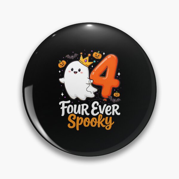 Item preview, Four Ever Spooky Funny Ghost Halloween Birthday designed and sold by Redgiant87x.