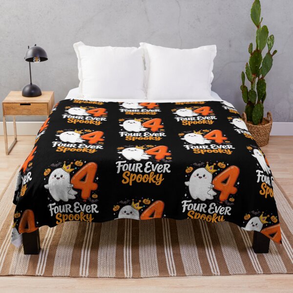 Item preview, Four Ever Spooky Funny Ghost Halloween Birthday designed and sold by Redgiant87x.