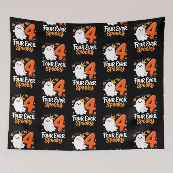 Item preview, Four Ever Spooky Funny Ghost Halloween Birthday designed and sold by Redgiant87x.