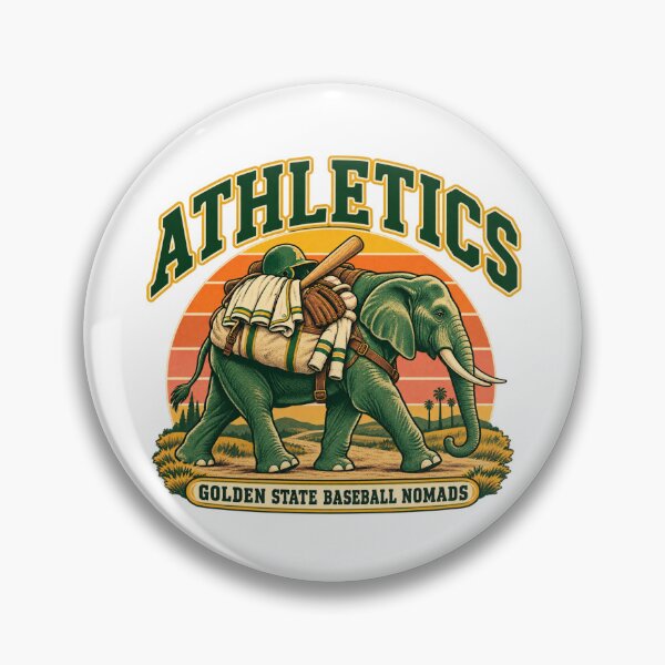 Item preview, Golden State Baseball Nomads Elephant Badge designed and sold by Dresut.