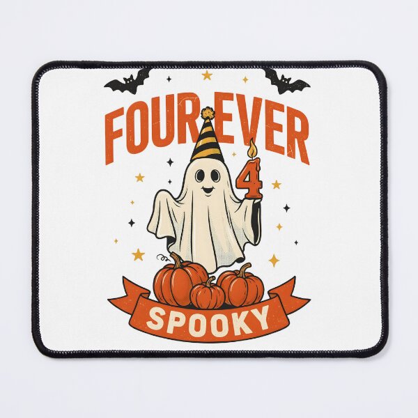 Item preview, Four Ever Spooky 4th Birthday Funny Ghost Halloween designed and sold by Redgiant87x.