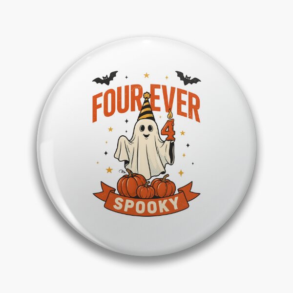 Item preview, Four Ever Spooky 4th Birthday Funny Ghost Halloween designed and sold by Redgiant87x.