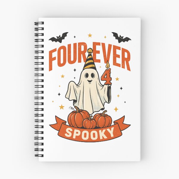 Item preview, Four Ever Spooky 4th Birthday Funny Ghost Halloween designed and sold by Redgiant87x.