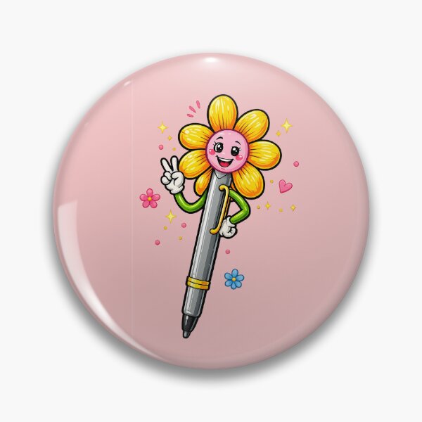 Item preview, Daisy the Flower Pen – Cute Kawaii Stationery Character designed and sold by Classroom Crew Studio.