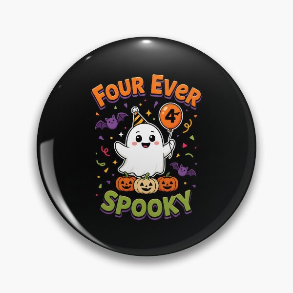 Item preview, Four Ever Spooky Halloween Ghost Birthday Party designed and sold by Redgiant87x.