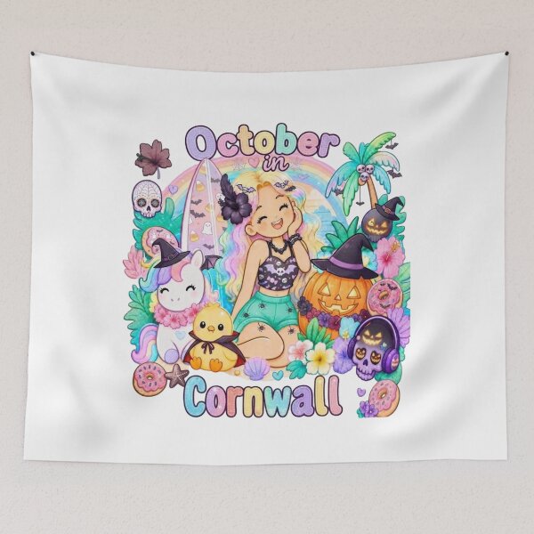 Item preview, Cute Pastel Goth Halloween - October in Cornwall Kawaii designed and sold by TheChalkyFox.