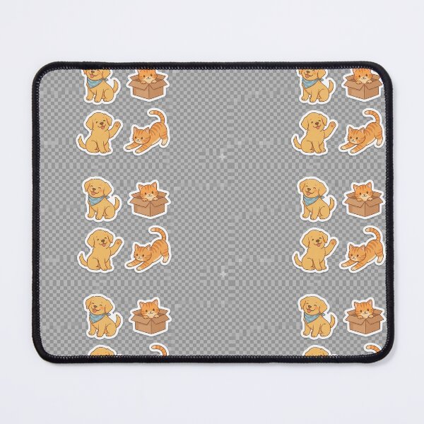 Item preview, Adorable golden dog and ginger cat aesthetic stickers designed and sold by Luckydell.