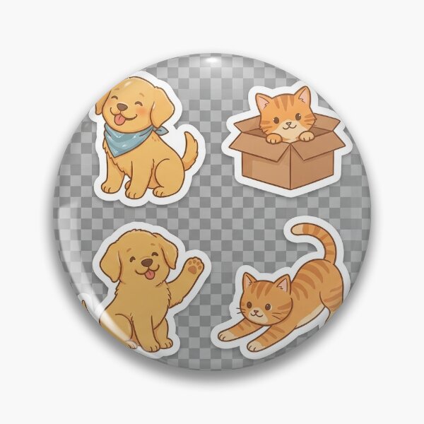 Item preview, Adorable golden dog and ginger cat aesthetic stickers designed and sold by Luckydell.