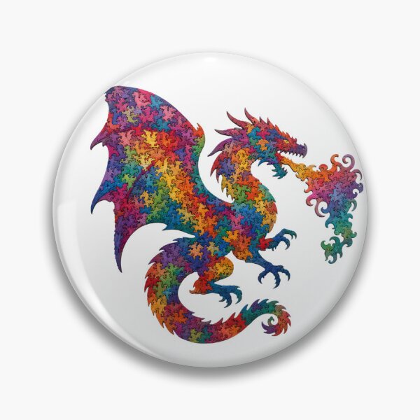 Item preview, Vibrant Fire Breathing Dragon Wood Mosaic Art designed and sold by VisualVerseLab.