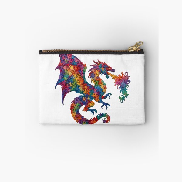 Item preview, Vibrant Fire Breathing Dragon Wood Mosaic Art designed and sold by VisualVerseLab.
