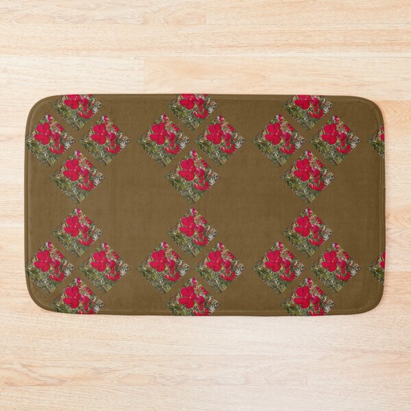 Item preview, Red Oleander Diamond Pattern Vibrant Floral Collage Art designed and sold by BalkanBloomArt.