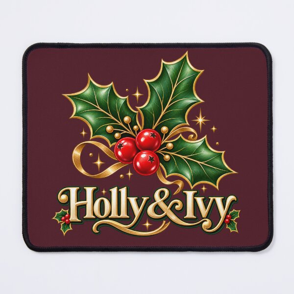 Item preview, Classic Holly and Ivy Christmas Emblem designed and sold by TrinovaCreates.