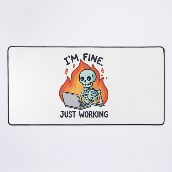 Item preview, Funny Skeleton Im Fine Just Working - Burnout Office Humor designed and sold by wingoo22.