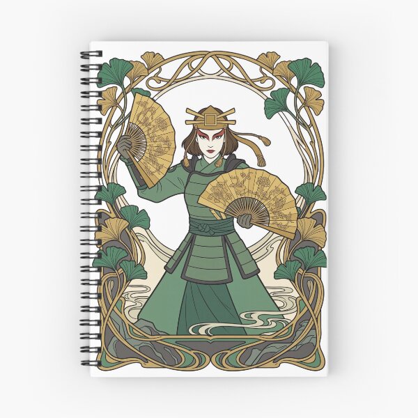 Item preview, Suki Kyoshi Warrior Golden Fan Art Nouveau designed and sold by GEODES STUDIO.