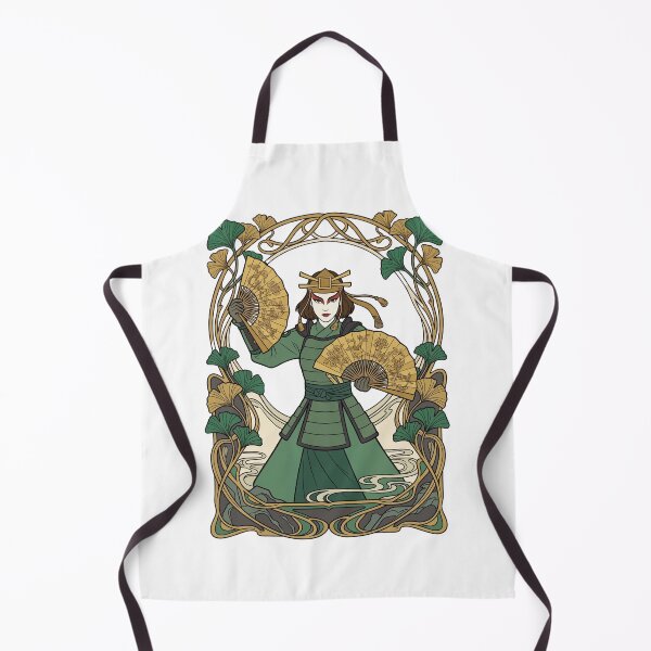 Item preview, Suki Kyoshi Warrior Golden Fan Art Nouveau designed and sold by GEODES STUDIO.