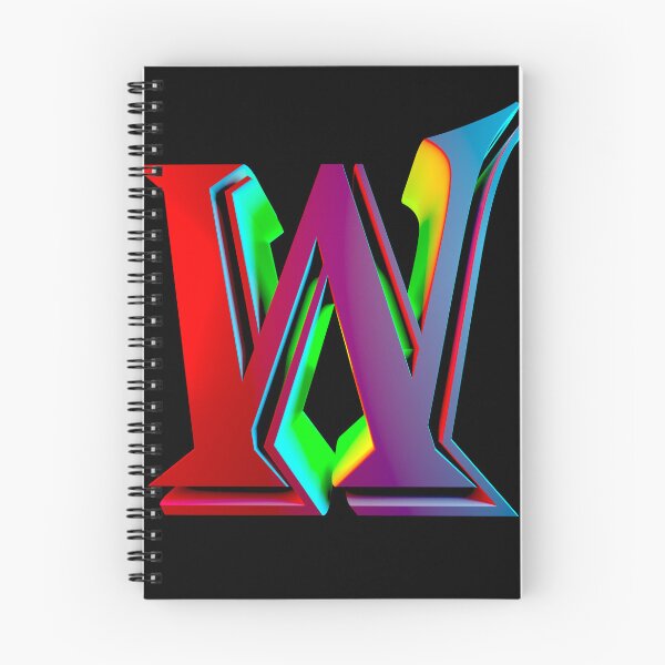 Item preview, Neon 3D Letter W - Retro Synthwave Style designed and sold by Creatigrafo.