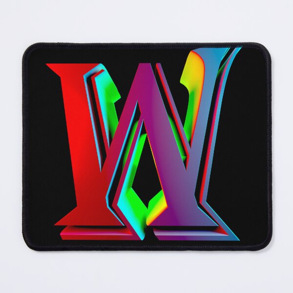 Item preview, Neon 3D Letter W - Retro Synthwave Style designed and sold by Creatigrafo.