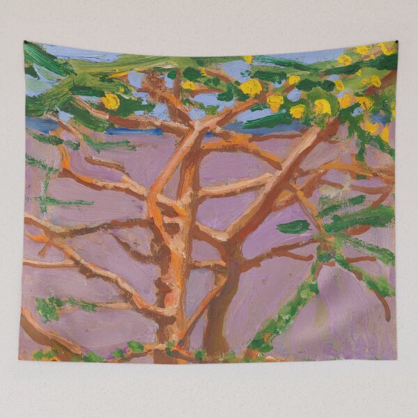 Item preview, Acacia on the savannah, African Tree of Life landscape Serengeti painting by Akseli Gallen-Kallela designed and sold by Jéanpaul Ferro.