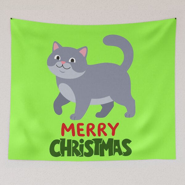 Item preview, Cute British Shorthair Merry Christmas Holiday Art designed and sold by stormk10.