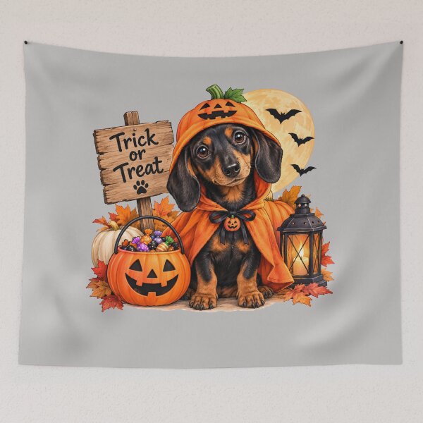 Item preview, Halloween Dachshund Pumpkin Dog - Cute Trick or Treat Halloween designed and sold by Nature's Palette.