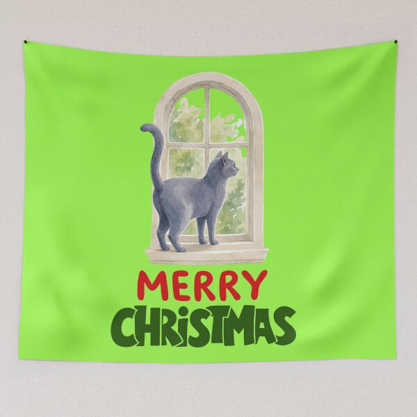 Item preview, Cute British Shorthair Merry Christmas Holiday Art designed and sold by stormk10.