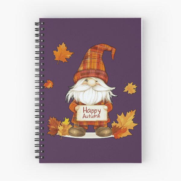 Item preview, Cute Happy Autumn Gnome in Plaid Fall Foliage designed and sold by Lovemountain.