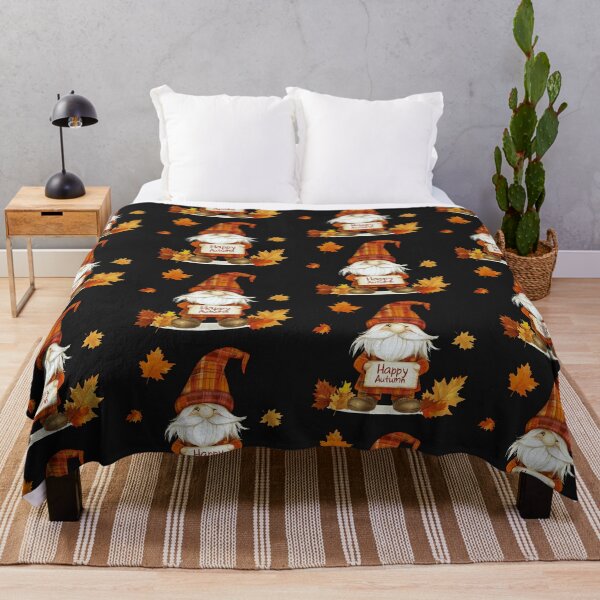 Item preview, Cute Happy Autumn Gnome in Plaid Fall Foliage designed and sold by Lovemountain.