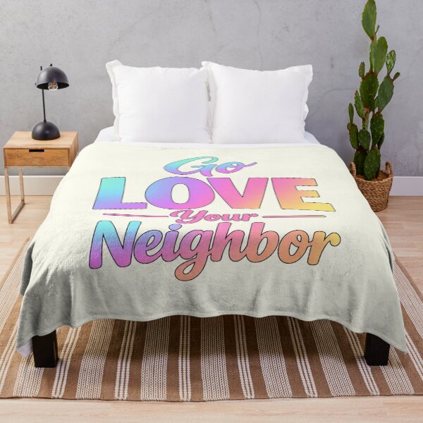 Item preview, Go Love Your Neighbor – Bold Soft Pastel Gradient Typography designed and sold by D-Islamic.