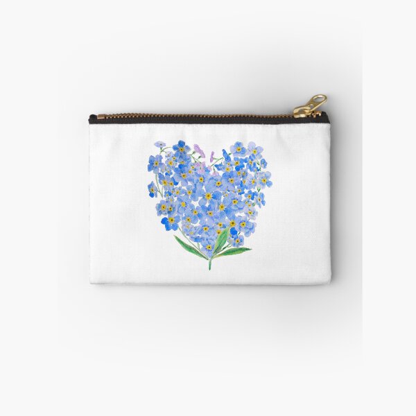 Item preview, hand painted blue forget me not  love heart shape designed and sold by SelenePaintings .