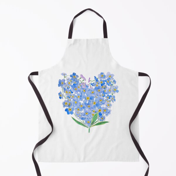 Item preview, hand painted blue forget me not  love heart shape designed and sold by SelenePaintings .