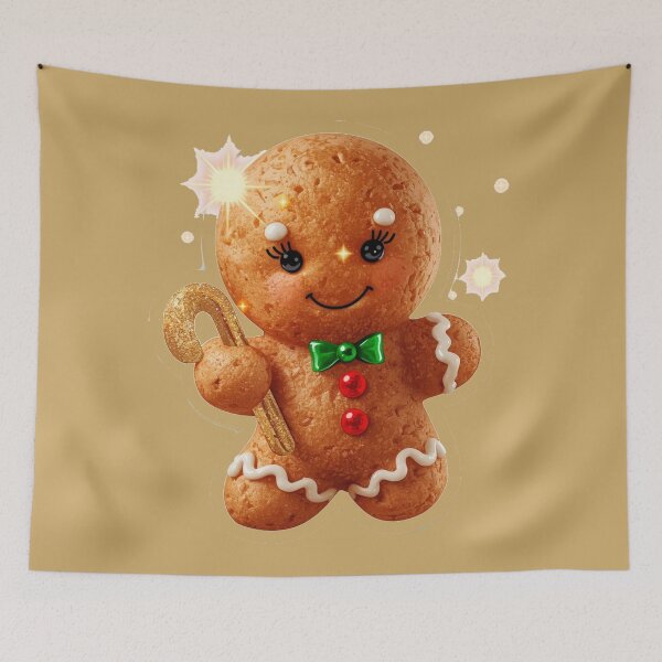 Item preview, Gingerbread Man with Green Bow Design designed and sold by MargaretPolanco.