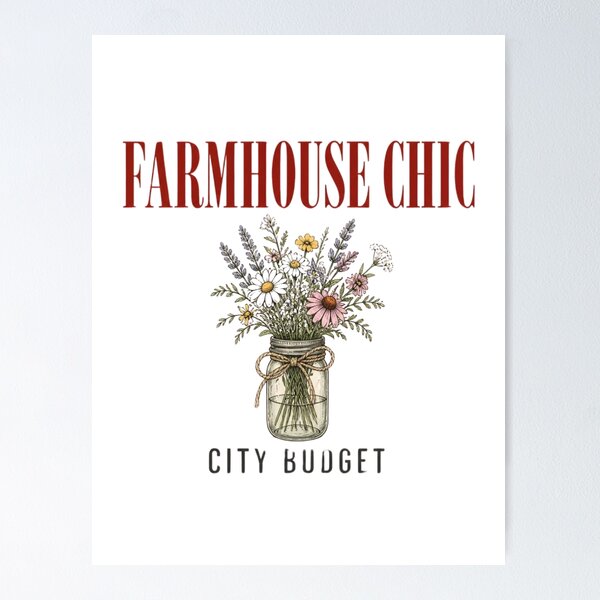 Item preview, Farmhouse Chic City Budget Wildflowers designed and sold by The Vault Shop.